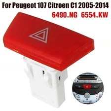 Hazard Light Warning Switch Button for Citroen C1 Peugeot 107 Toyota Aygo 6490NG