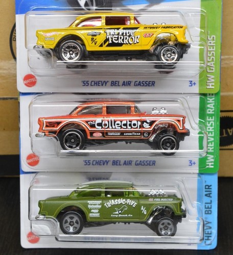 Hot Wheels 2020 Legends Tour - '55 Chevy Bel Air Gasser - Or + Chemise Cadeau