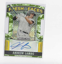 2015 Panini Prizm Fresh Faces Camo Prizm Andrew Lambo Autograph #4 #'d 162/199