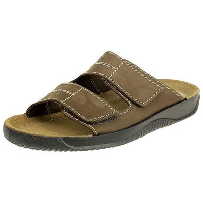 Rohde Soltau Unisex Leather Slippers Moccasins Breathable Brown Mocha 72 Closed