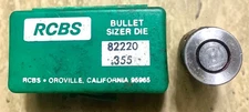 RCBS .355 bullet size die 82220 bullet sizing die