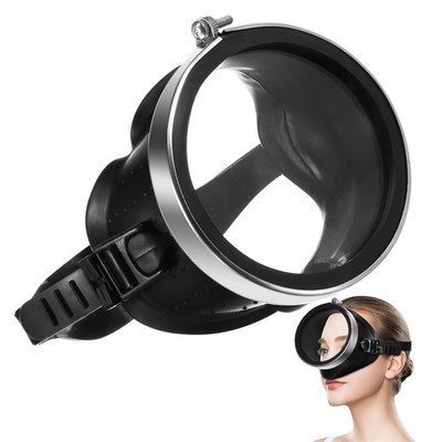 Adult Oval Tempered Glass Scuba Diving Goggles Mask for Adults Retro Style