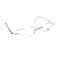 Silhouette 7534 40 6079 Titanium Red Rimless Eyeglasses Frames 17 135 Austria