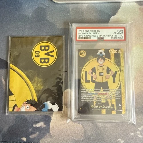 PSA 10 Monkey D Luffy ST13-003 BVB Borussia Dortmund ONE PIECE Matchday Promo EN
