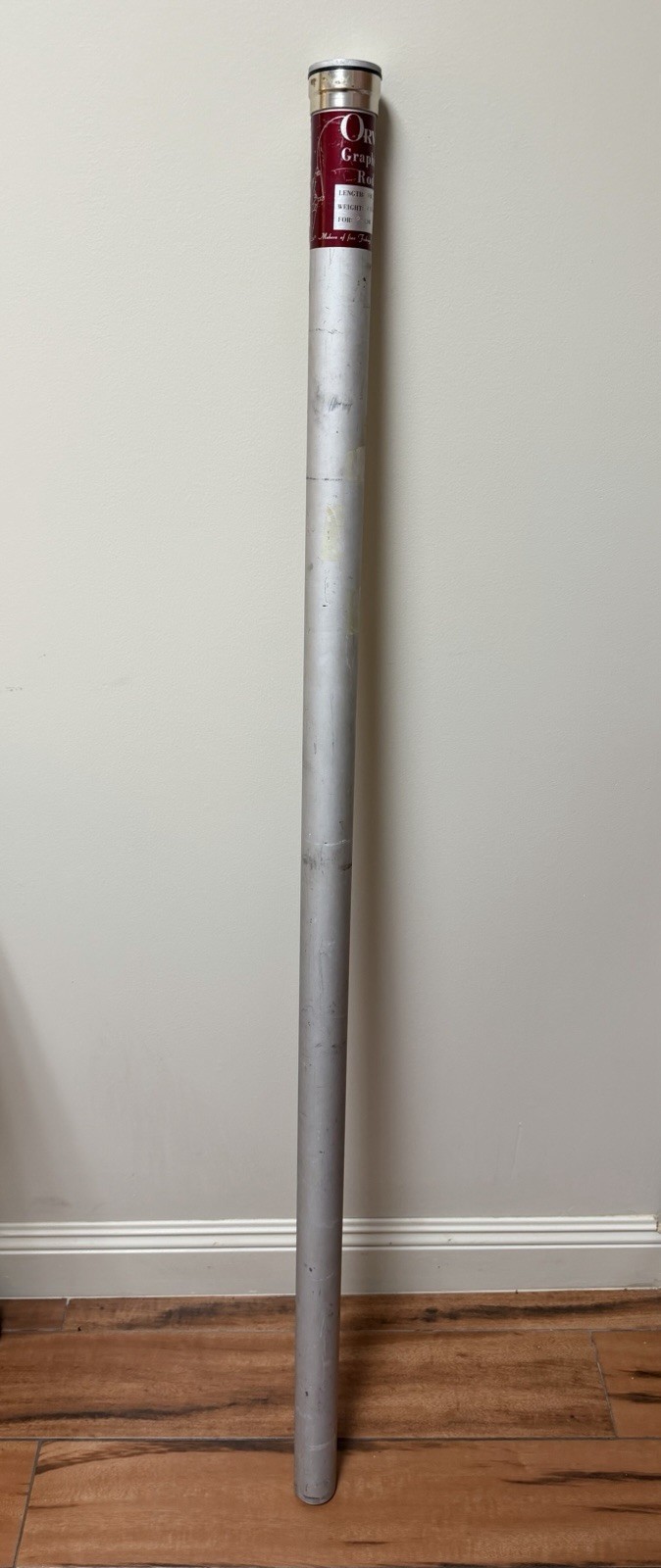 ORVIS Fly Rod Travel Tube Aluminum 58-3/4" w/Screw On Cap - 