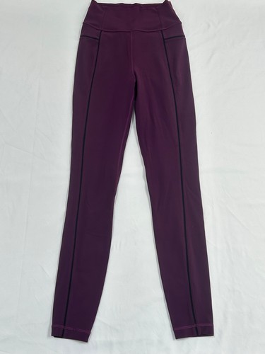 Lululemon Simply Bare Tight Darkest Magenta size 6 Yoga Pants