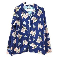 Star Wars Baby Yoda Kids S 6/7 Pajama Top  Pants Navy-Blue Long Sleeve Comfort