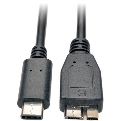 Tripplite U426003 3ft USB 3.1 Data Transfer Cable Type C Black