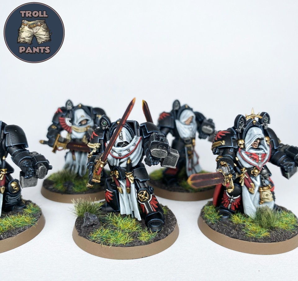 Warhammer 40000 40K Dark Angels Deathwing Terminators x5 OOP w forgeworld pads A