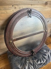 Antique French Porthole Style Cast Iron Window ✅