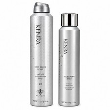 Kenra Platinum Heat Block Spray 22 8 oz Silkening Mist Shine Spray 5.3 oz