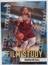 2024-25 Topps Chrome Film Study Donovan Mitchell #FS-1 Blue Basketball Refractor