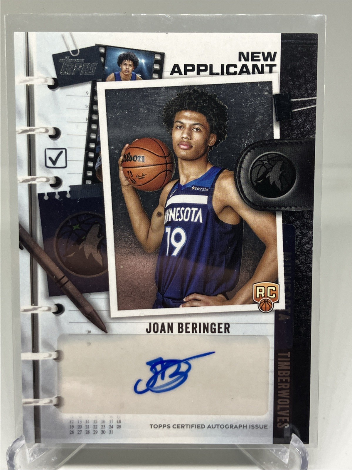 2025-26 Topps Joan Beringer New Applicant Rookie Auto RC #NA-JB Timberwolves
