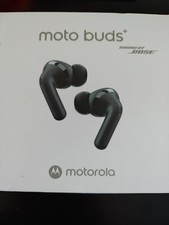 Motorola Moto Buds Plus ANC Bluetooth Earbuds Sound by BOSE- New - Forest grey