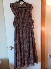 BB Dakota Maxi Dress XL Steve Madden Tiered Floral Feminine Romantic Flowy NWT