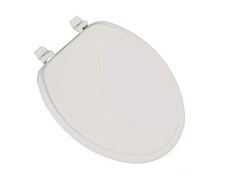 White Elongated Molded Wood Toilet Seat - 1 Pack