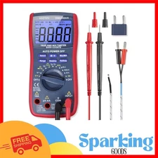 Professional Digital Multimeter with True RMS and Large LCD - Blue 6000 Counts