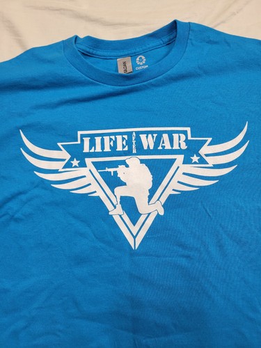 Camiseta Gildan Life War Para Hombre Talla Mediana Manga Corta Veteranos Algodón Pesado - Imagen 2 de 7
