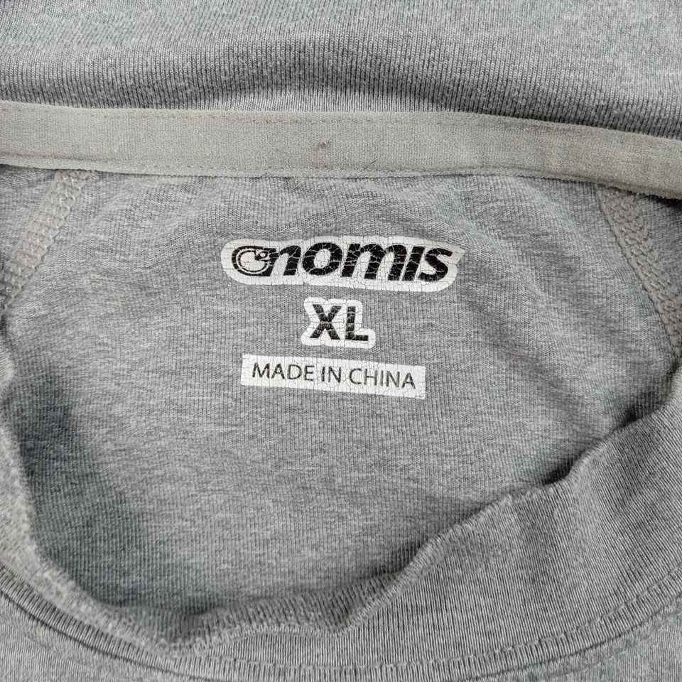 Camisa masculina atlética Nomis XL cinza manga longa desempenho camada base - Imagem 2 de 4