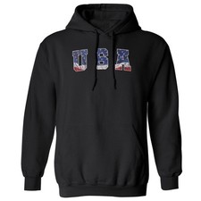 4th of July Usa American Flag - Independence Day Unisex Hooded Sweatshirt