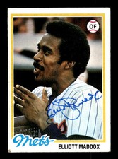1978 Topps #442 Elliott Maddox HAND SIGNED AUTO