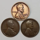 1920 P D S Lincoln Wheat Cents, (3) Penny Lot, Great For Albums - LH-20A