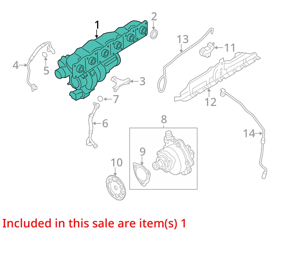 BMW X6 2013 turbocompresor OEM 108 k millas (LKQ ~ 356456105) Foto 4 de 4