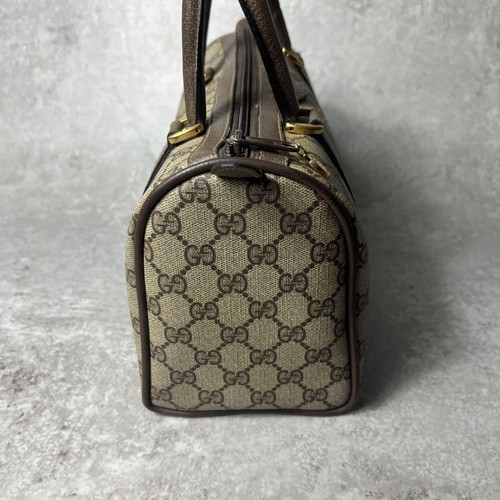 Gucci handbag GG pattern PVC leather brown Used Excellent+ Condition Auth JAPAN - Picture 18 of 24