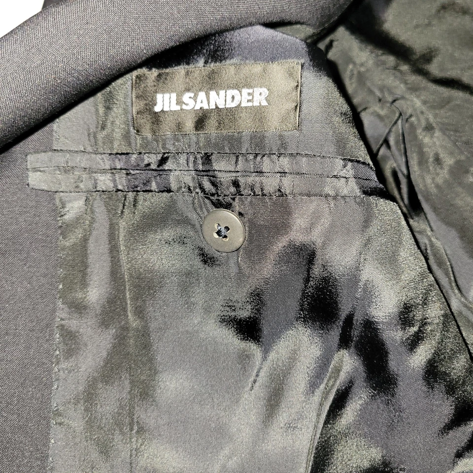 Blazer Jil Sander Para Hombres Abrigo Deportivo de Lana Mediano Traje Chaqueta 2 Botones A Medida Foto 2 de 4