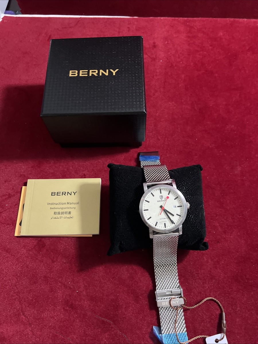 BERNY Automatic Men's Watch Miyota 8215 Sapphire Crystal Luminous