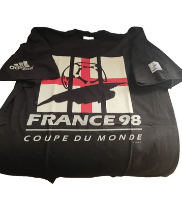 T-shirt vintage Adidas officiel Coupe du Monde France 98 - Photo 1/4