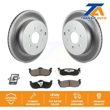 [Rear] Coated Brake Rotors Ceramic Pad Kit For 2004 Nissan Pathfinder From 08 04