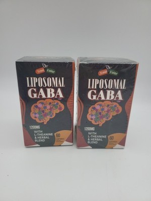 2x Trasicolor Liposomal GABA with L-Theanine Supplements 1200mg 60 Softgels X 2