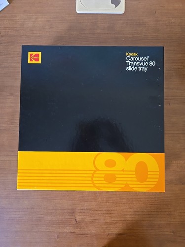 Vintage Kodak Carousel Transvue Projector 80 Slide Photo Tray 35mm Original Box