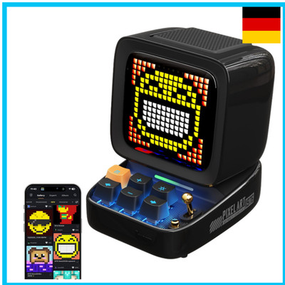 Divoom Ditoo Pixel Art LED Bluetooth Lautsprecher 256 Pixel Tischuhr Gaming