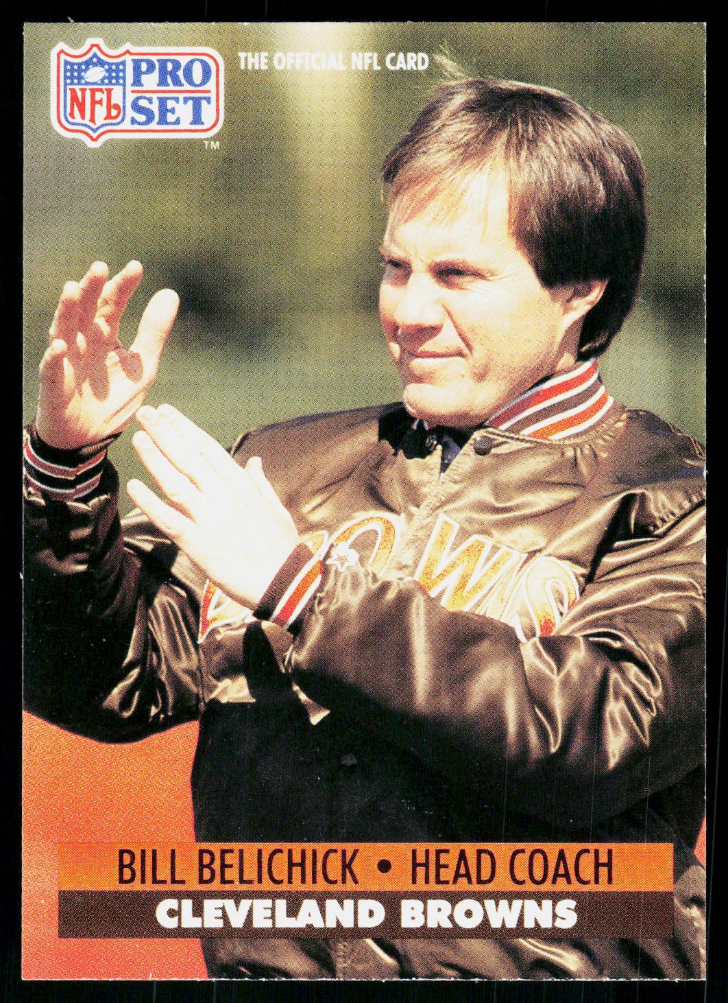 1991 Pro Set Bill Belichick #126 Cleveland Browns