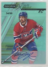 2020-21 Upper Deck Synergy FX Rookies Tier 1 Green 54/99 Alex Belzile Auto 04f2