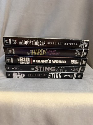 WWE DVD Lot of 5 Undertaker/Sting/Jeff Hardy/The Big Show Collection Wrestling