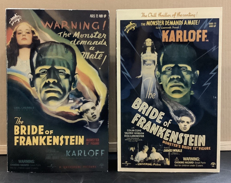 FRANKENSTEIN MONSTER + BRIDE SIDESHOW HORROR 1/6 FIGURE LOT NIP MIB UNIVERSAL