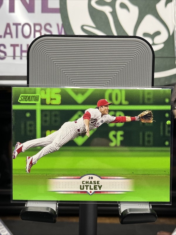 2025 Topps Stadium Club - Chase Utley #173 Lime Green Foil
