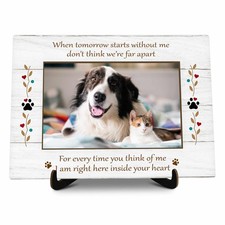 Pet Memorial Picture Frame Gift, When Tomorrow Starts Without Me Pet Memory P...