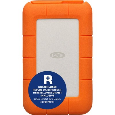 LaCie Rugged USB-C 1 TB Festplatte extern Silber/Orange HDD (USB-C)