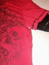 MMA Elite Grunge Red Emu Skater T-shirt With Attached Long Sleeve Arms Size XXL