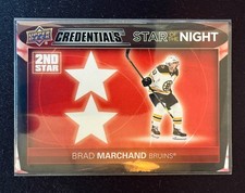 2021-22 Upper Deck Credentials Brad Marchand Bruins #2S-5 2nd Star Of The Night