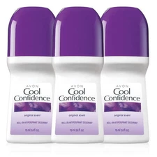 Avon Cool Confidence Original Deodorant  2.6 oz/75ml R/O Antiperspirant (3 PACK)