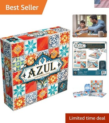 Azul Board Game - Beautiful Tile Strategy for 2-4 Players, 30-45 Min Playtime