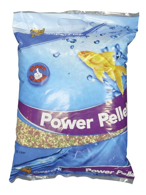 15 Liter Superfish Power Pellets Koi - Goldfisch - Fischfutter für Teich-Fische