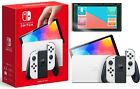 Nintendo Switch Oled 64Gb White Joy Cons Console + Screen Protector Bundle