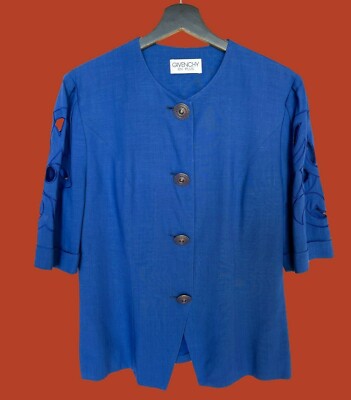 ジャケット GIVENCHY Women Outer BW30GL14RQ 410 BLUE GIVENCHY EN PLUS vintage bright blue blouse / jacket cut out