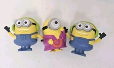 lot of 3 mcdonalds happy meal minions despicable me toys